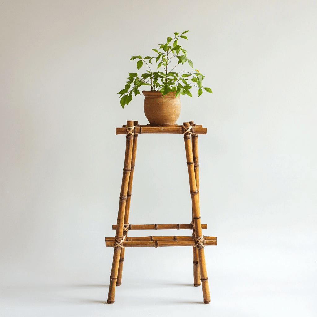 bamboo plant stand